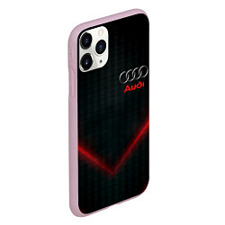 Чехол iPhone 11 Pro матовый Audi stripes neon, цвет: 3D-розовый — фото 2