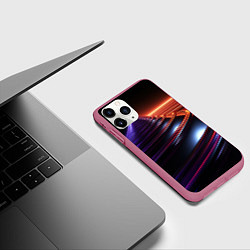 Чехол iPhone 11 Pro матовый Фиолетовая воронка, цвет: 3D-малиновый — фото 2