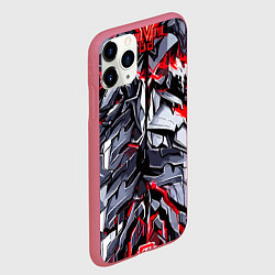 Чехол iPhone 11 Pro матовый Адская красная броня, цвет: 3D-малиновый — фото 2