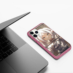 Чехол iPhone 11 Pro матовый Sousou no Frieren books, цвет: 3D-малиновый — фото 2