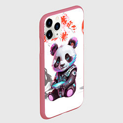 Чехол iPhone 11 Pro матовый Funny panda - China, цвет: 3D-малиновый — фото 2