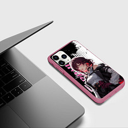 Чехол iPhone 11 Pro матовый Кафка из хонкай, цвет: 3D-малиновый — фото 2