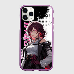 Чехол iPhone 11 Pro матовый Кафка из хонкай, цвет: 3D-фиолетовый