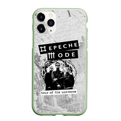 Чехол iPhone 11 Pro матовый Depeche Mode - Touring the universe группа, цвет: 3D-салатовый