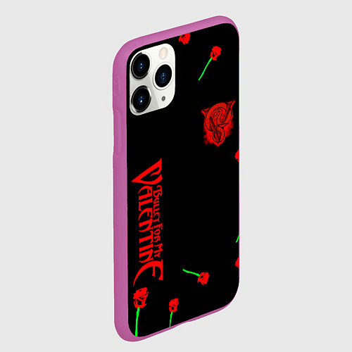 Чехол iPhone 11 Pro матовый Bullet for my valentine band rock / 3D-Фиолетовый – фото 2