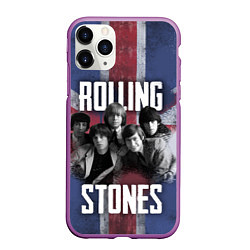 Чехол iPhone 11 Pro матовый Rolling Stones - Great britain, цвет: 3D-фиолетовый