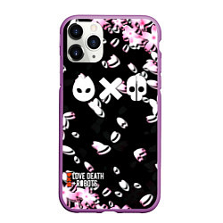 Чехол iPhone 11 Pro матовый Love Death Robots serial, цвет: 3D-фиолетовый