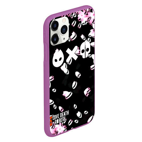 Чехол iPhone 11 Pro матовый Love Death Robots serial / 3D-Фиолетовый – фото 2