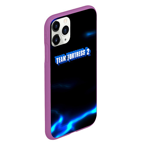 Чехол iPhone 11 Pro матовый Team Fortress storm electo / 3D-Фиолетовый – фото 2