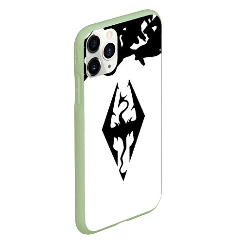 Чехол iPhone 11 Pro матовый The Elder Scrolls Online black / 3D-Салатовый – фото 2