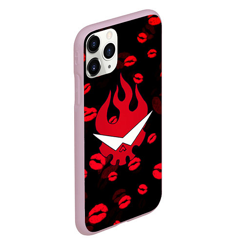 Чехол iPhone 11 Pro матовый Гуррен-Лаганн love pattern / 3D-Розовый – фото 2