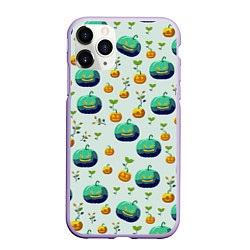 Чехол iPhone 11 Pro матовый Тыква веточки и листья, цвет: 3D-светло-сиреневый