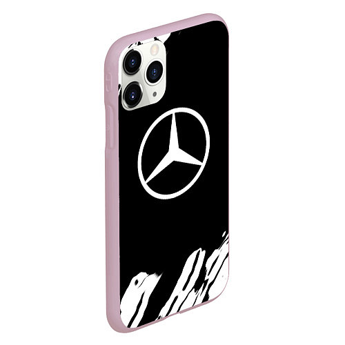 Чехол iPhone 11 Pro матовый Mercedes benz краски спорт / 3D-Розовый – фото 2