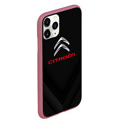 Чехол iPhone 11 Pro матовый Citroen sport geometry, цвет: 3D-малиновый — фото 2