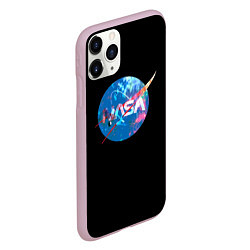 Чехол iPhone 11 Pro матовый NASA true space star, цвет: 3D-розовый — фото 2