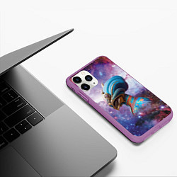 Чехол iPhone 11 Pro матовый Nefertiti is from another planet, цвет: 3D-фиолетовый — фото 2