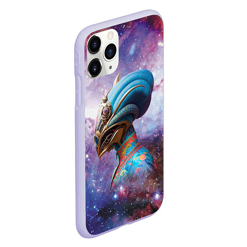 Чехол iPhone 11 Pro матовый Nefertiti is from another planet / 3D-Светло-сиреневый – фото 2