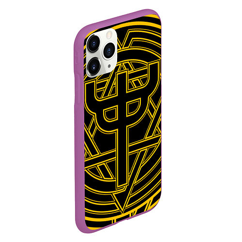 Чехол iPhone 11 Pro матовый Invincible Shield icon - Judas Priest / 3D-Фиолетовый – фото 2