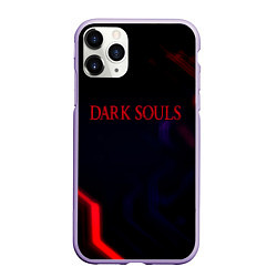 Чехол iPhone 11 Pro матовый Darksouls geometry cybergame, цвет: 3D-светло-сиреневый