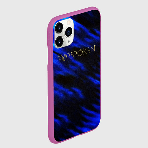 Чехол iPhone 11 Pro матовый Forspoken frey blue game abstraction / 3D-Фиолетовый – фото 2