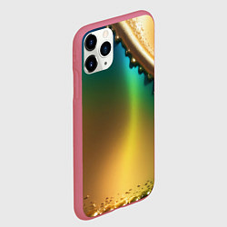 Чехол iPhone 11 Pro матовый Радужный градиент с накидкой, цвет: 3D-малиновый — фото 2