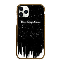 Чехол iPhone 11 Pro матовый Three days grace rock band, цвет: 3D-коричневый