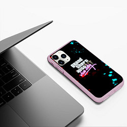Чехол iPhone 11 Pro матовый GTA vice city неоновые краски вайсити, цвет: 3D-розовый — фото 2