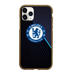 Чехол iPhone 11 Pro матовый Chelsea carbon sport, цвет: 3D-коричневый