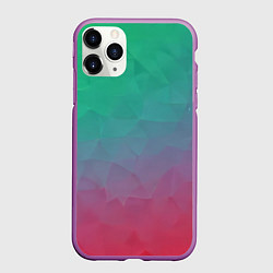 Чехол iPhone 11 Pro матовый Цветной градиент - нейросеть, цвет: 3D-фиолетовый