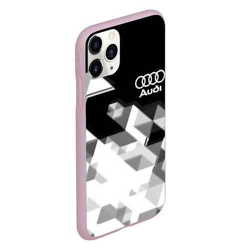 Чехол iPhone 11 Pro матовый AUDI geometry sport / 3D-Розовый – фото 2