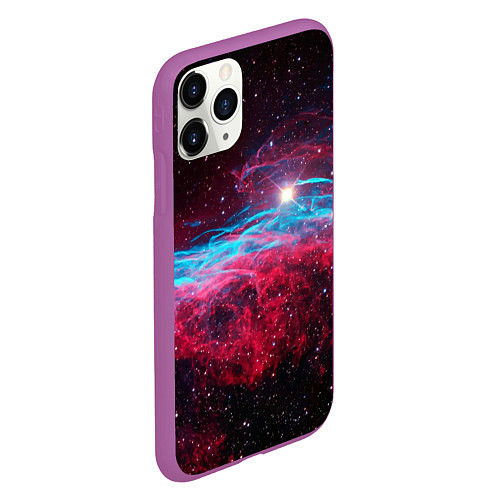 Чехол iPhone 11 Pro матовый Uy scuti star - neon space / 3D-Фиолетовый – фото 2