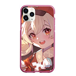 Чехол iPhone 11 Pro матовый Genshin Impact Klee cute happy