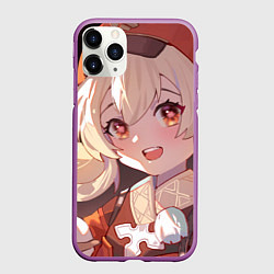 Чехол iPhone 11 Pro матовый Genshin Impact Klee cute happy