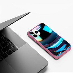 Чехол iPhone 11 Pro матовый Шар с отражениями, цвет: 3D-малиновый — фото 2