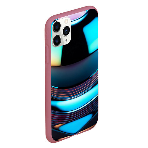 Чехол iPhone 11 Pro матовый Шар с отражениями / 3D-Малиновый – фото 2