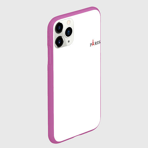 Чехол iPhone 11 Pro матовый Paris city / 3D-Фиолетовый – фото 2