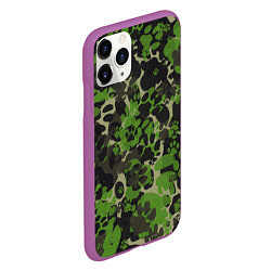 Чехол iPhone 11 Pro матовый Котячий камуфляж, цвет: 3D-фиолетовый — фото 2