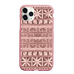 Чехол iPhone 11 Pro матовый Я русский я иду до конца со славянским орнаментом, цвет: 3D-баблгам