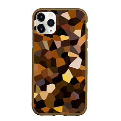 Чехол iPhone 11 Pro матовый Кофейная мозаика, цвет: 3D-коричневый