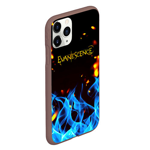 Чехол iPhone 11 Pro матовый Evanescence огонь рок группа / 3D-Коричневый – фото 2