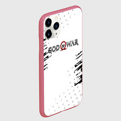 Чехол iPhone 11 Pro матовый God of war краски стрипс, цвет: 3D-малиновый — фото 2