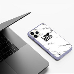Чехол iPhone 11 Pro матовый Limp bizkit storm black, цвет: 3D-светло-сиреневый — фото 2