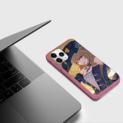 Чехол iPhone 11 Pro матовый Genshin Impact Навия, цвет: 3D-малиновый — фото 2
