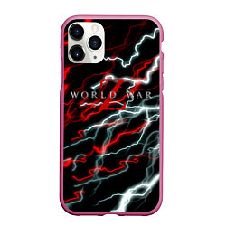 Чехол iPhone 11 Pro матовый World war z storm, цвет: 3D-малиновый