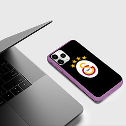 Чехол iPhone 11 Pro матовый Galatasaray logo fc, цвет: 3D-фиолетовый — фото 2