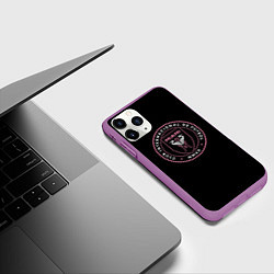 Чехол iPhone 11 Pro матовый Inter miami fc club, цвет: 3D-фиолетовый — фото 2