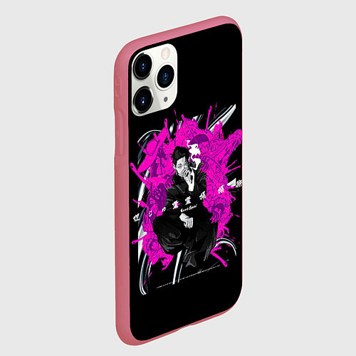 Чехол iPhone 11 Pro матовый Просто Сугуру Гето / 3D-Малиновый – фото 2