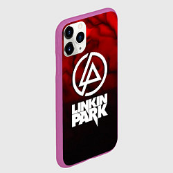 Чехол iPhone 11 Pro матовый Linkin park strom честер, цвет: 3D-фиолетовый — фото 2