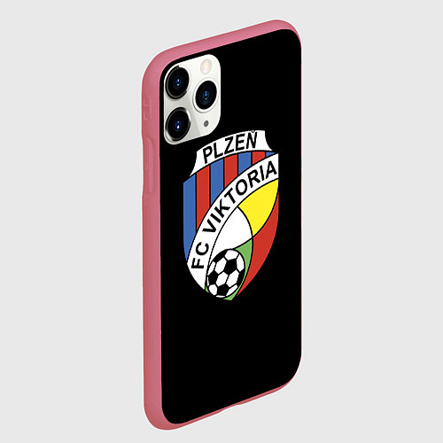 Чехол iPhone 11 Pro матовый Viktoria fc club / 3D-Малиновый – фото 2