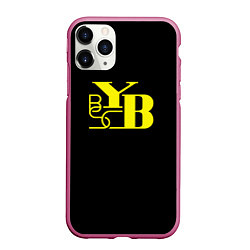 Чехол iPhone 11 Pro матовый Young Boys fc club, цвет: 3D-малиновый